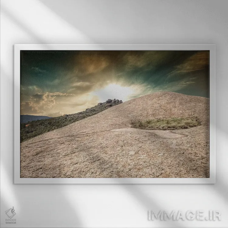 تابلو دکوراتیو منظره شماره ۲۲ اثر گلاوکو منهالی - نمای قابدار سفید