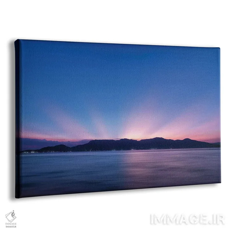 تابلو دکوراتیو غروب بر فراز دریا اثر گلاوکو منهالی - نمای پرسپکتیو محصول