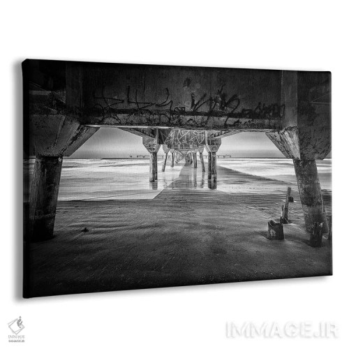 تابلو دکوراتیو اسکله در ساحل شماره ۲ اثر گلاوکو منهالی - نمای پرسپکتیو محصول