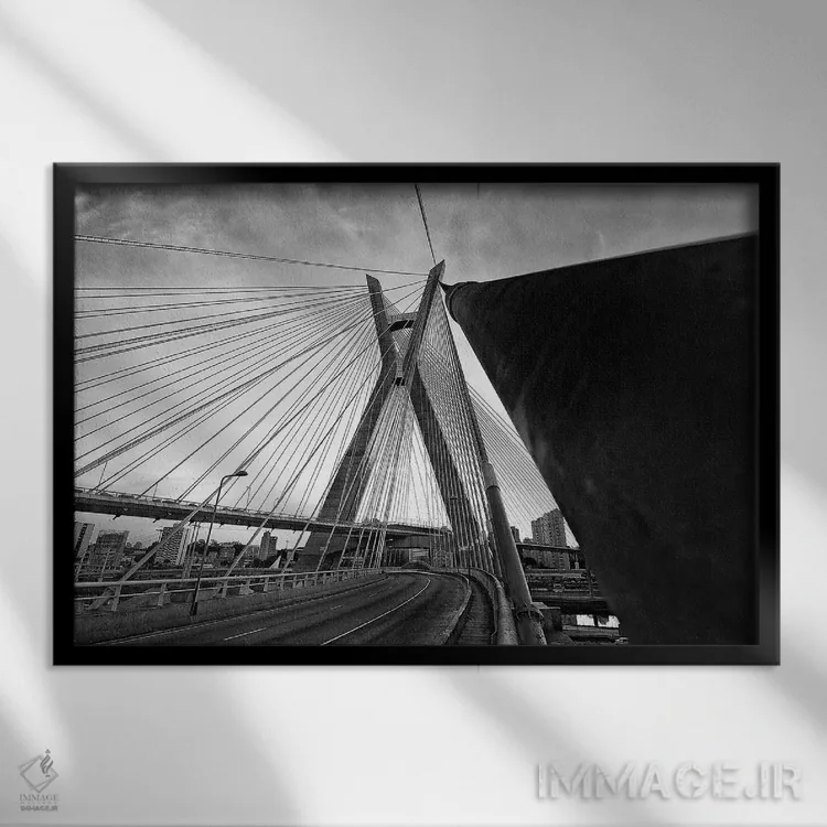 تابلو دکوراتیو پل سائوپائولو IV اثر گلاوکو منهالی - نمای قابدار مشکی