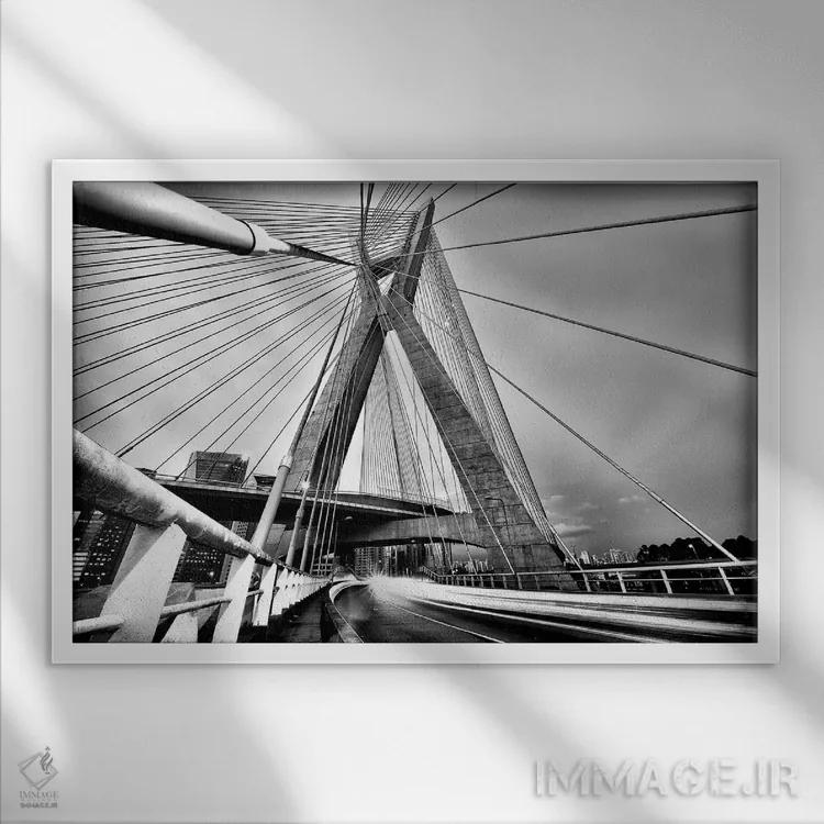 تابلو دکوراتیو پل سائوپائولو III اثر گلاوکو منهالی - نمای قابدار سفید