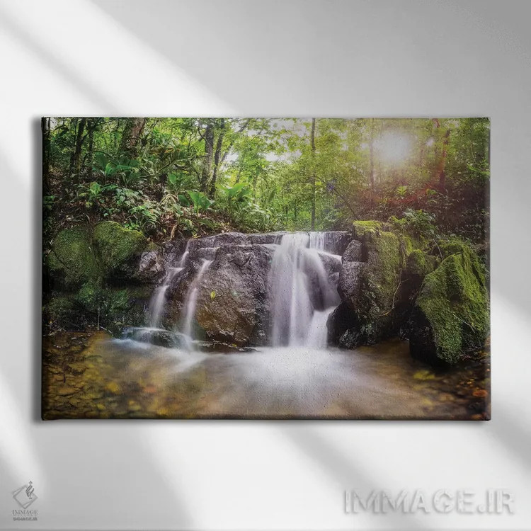 تابلو دکوراتیو آبشار I اثر گلاوکو منهالی - نمای روبهرو روی دیوار