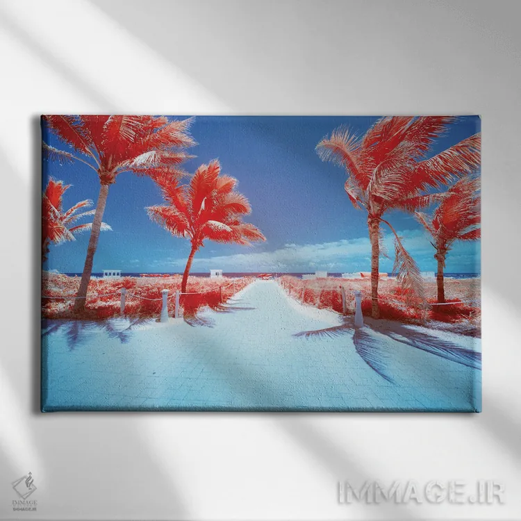 تابلو دکوراتیو درخت نخل III اثر گلاوکو منهالی - نمای روبهرو روی دیوار