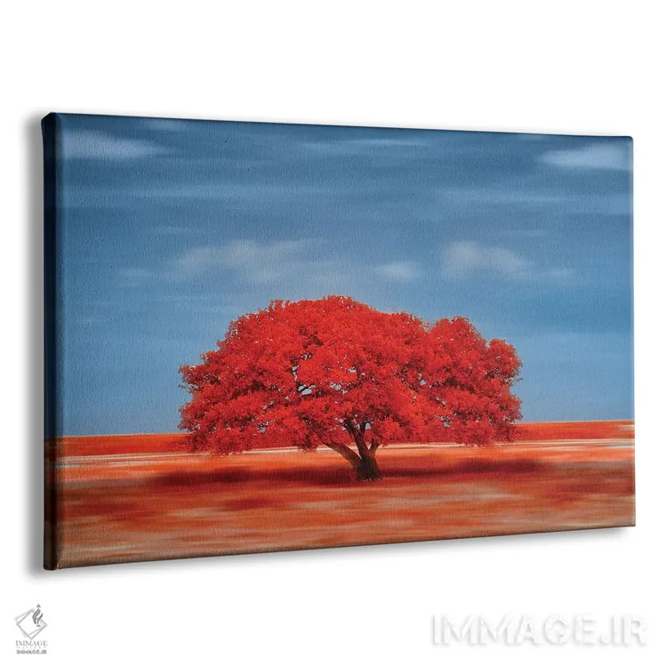 تابلو دکوراتیو بانویی با لباس قرمز اثر گلاوکو منهالی - نمای پرسپکتیو محصول