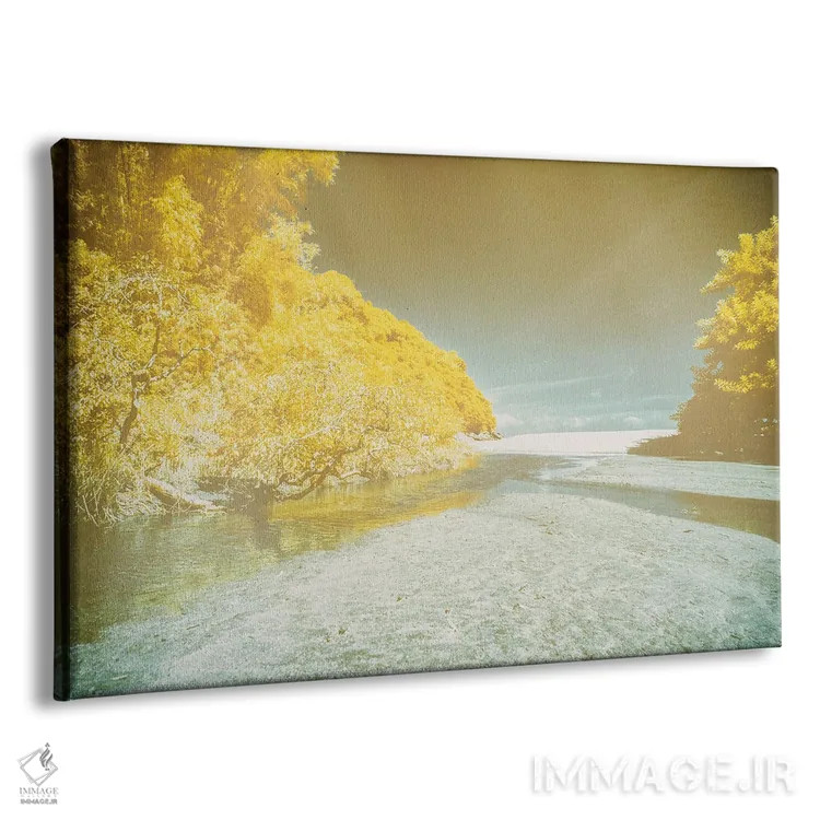 تابلو دکوراتیو ساحل شبیه بوم نقاشی اثر گلاوکو منهالی - نمای پرسپکتیو محصول