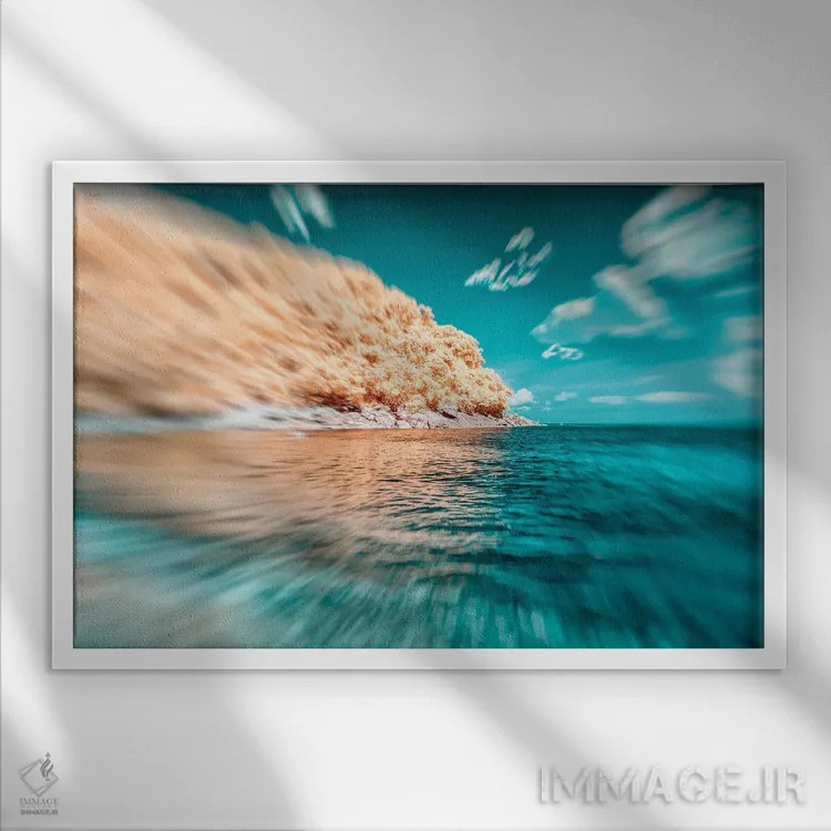 تابلو دکوراتیو جاه طلبی های شفافیت اثر گلاوکو منهالی - نمای قابدار سفید