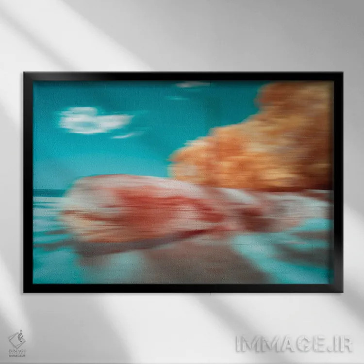تابلو دکوراتیو شیفتگی به ضعف اثر گلاوکو منهالی - نمای قابدار مشکی