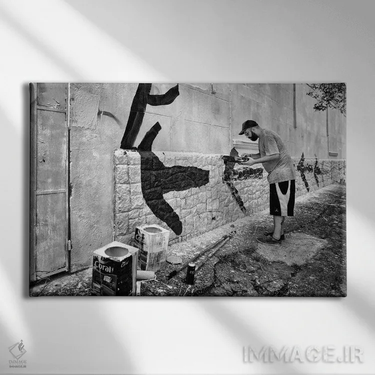 تابلو دکوراتیو خیابان های سائوپائولو XCII اثر گلاوکو منهالی - نمای روبهرو روی دیوار