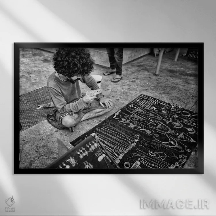 تابلو دکوراتیو خیابان های سائوپائولو XCIII اثر گلاوکو منهالی - نمای قابدار مشکی