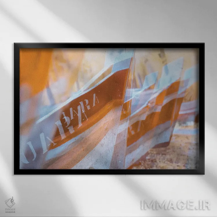 تابلو دکوراتیو عمل پرشور اثر گلاوکو منهالی - نمای قابدار مشکی