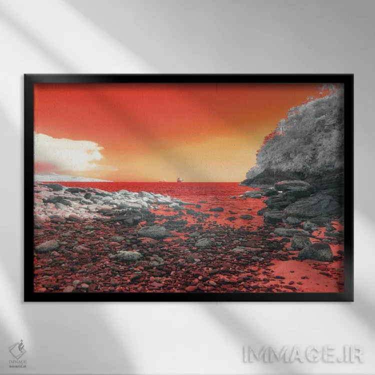 تابلو دکوراتیو پیامد شگفتی اثر گلاوکو منهالی - نمای قابدار مشکی