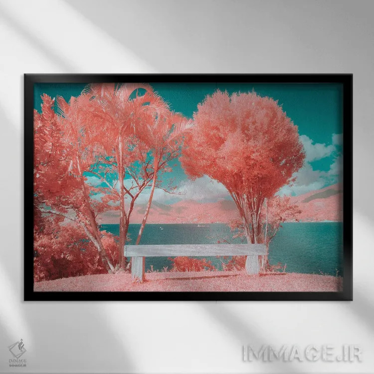 تابلو دکوراتیو گسترش تنهایی اثر گلاوکو منهالی - نمای قابدار مشکی