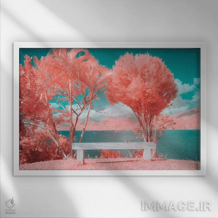 تابلو دکوراتیو گسترش تنهایی اثر گلاوکو منهالی - نمای قابدار سفید