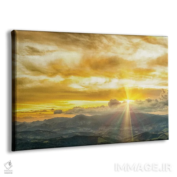 تابلو دکوراتیو ساعت طلایی اثر گلاوکو منهالی - نمای پرسپکتیو محصول