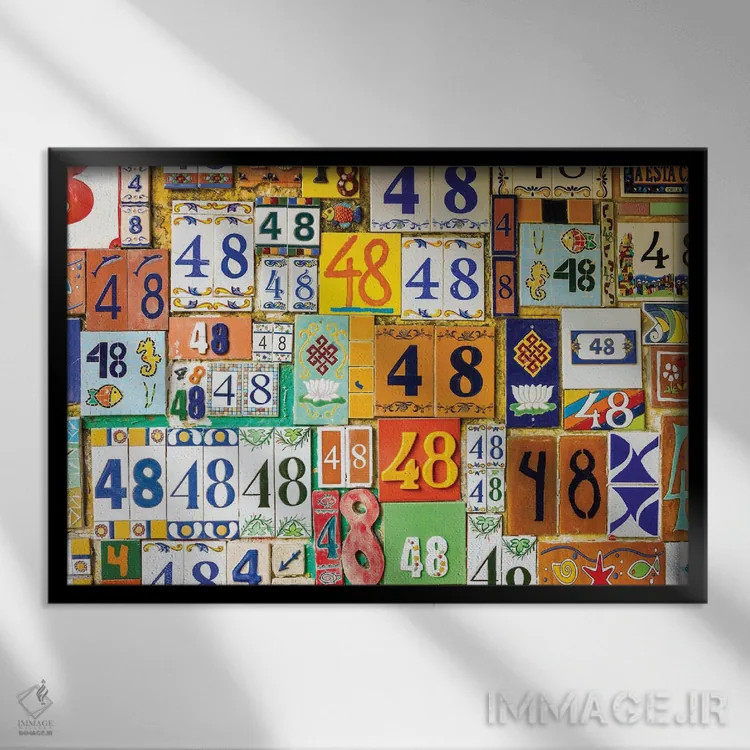 تابلو دکوراتیو ۴۸ اثر گلاوکو منهالی - نمای قابدار مشکی