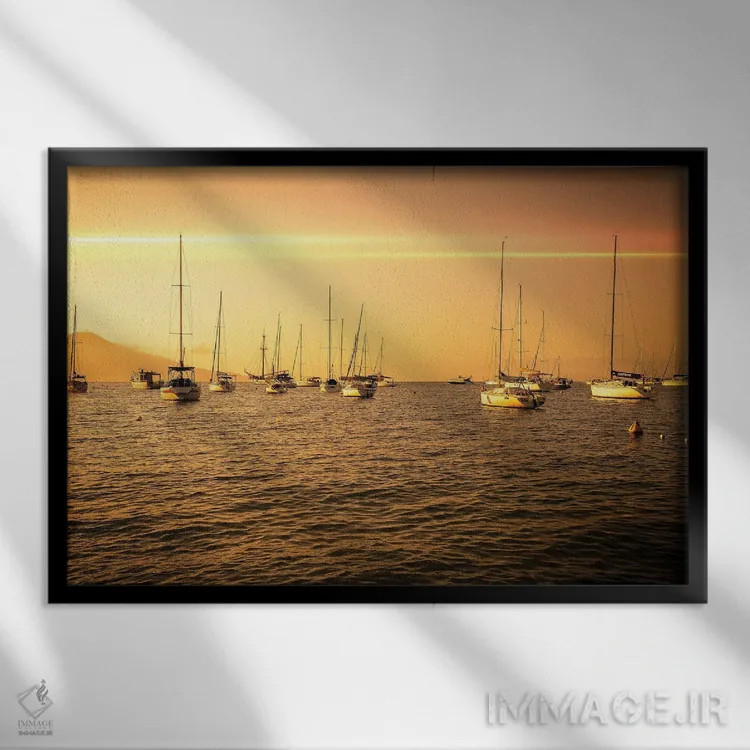 تابلو دکوراتیو تابستان اثر گلاوکو منهالی - نمای قابدار مشکی