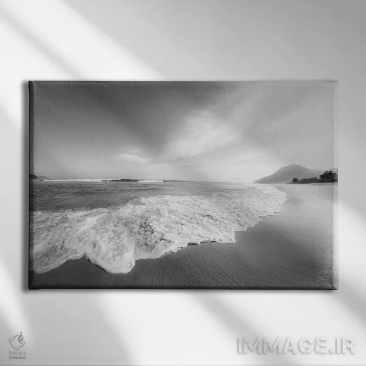تابلو دکوراتیو ساحل رویایی اثر گلاوکو منهالی - نمای روبهرو روی دیوار
