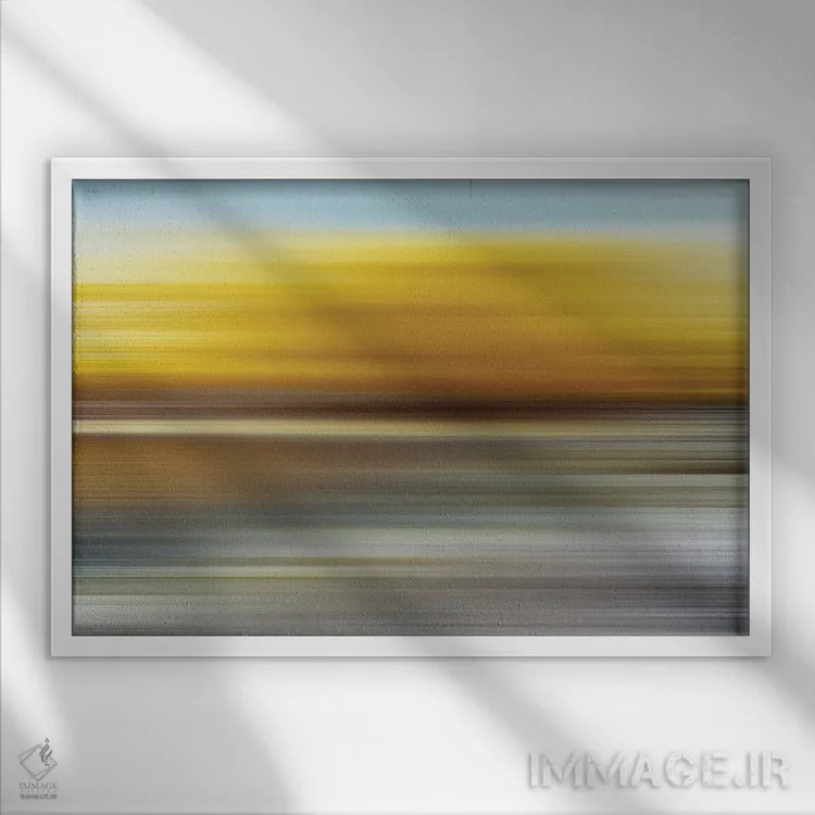 تابلو انتزاعی شوپتا اثر گلاوکو منهالی - نمای قابدار سفید