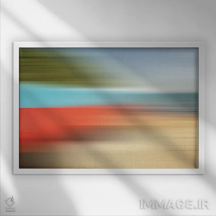 تابلو انتزاعی چراغ راهنمای پوینت کارنستیبل اثر گلاوکو منهالی - نمای قابدار سفید