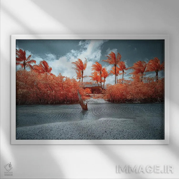 تابلو دکوراتیو خانه تنها اثر گلاوکو منهالی - نمای قابدار سفید