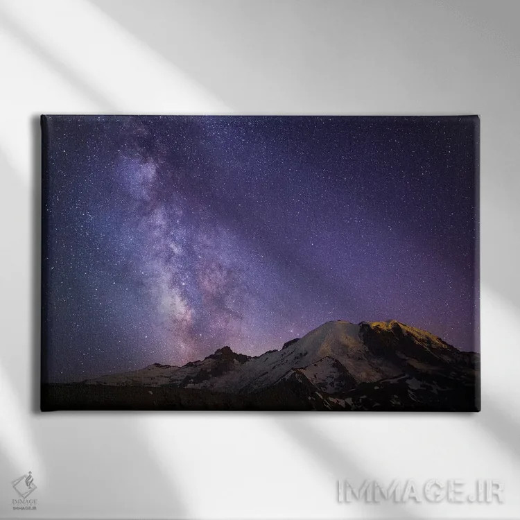 تابلو دکوراتیو Mount Rainier National Park, Washington, USA,راه شیری از کوه ر… اثر گری لوهم - نمای روبهرو روی دیوار