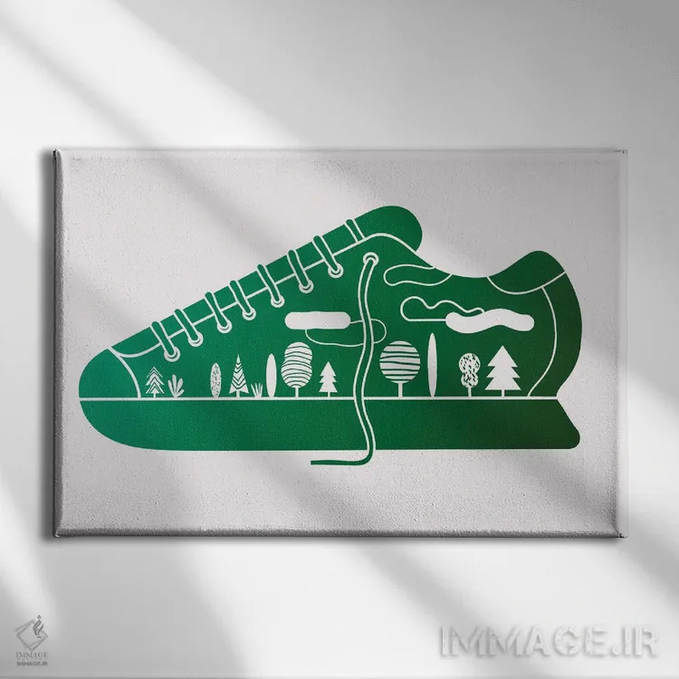 تابلو مینیمال ضربه اثر گرگ مابلی - نمای روبهرو روی دیوار