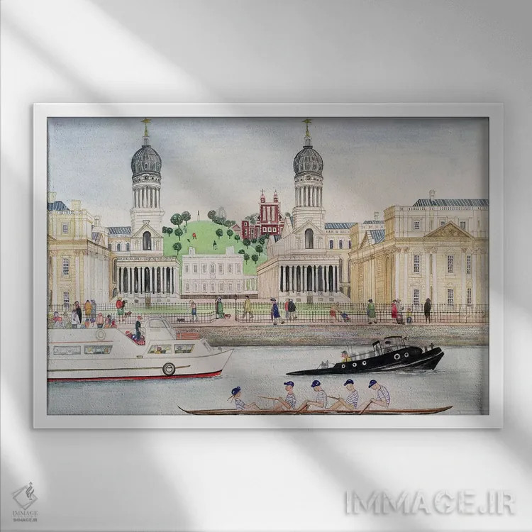 تابلو دکوراتیو گرینویچ اثر گیلیان لاوسون - نمای قابدار سفید