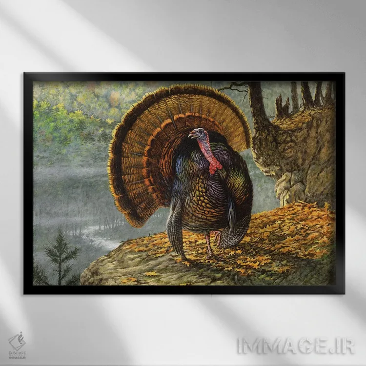 تابلو دکوراتیو درخشندگی طلایی اثر جف مووری - نمای قابدار مشکی