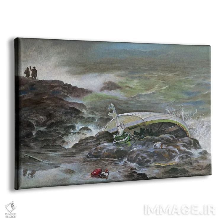 تابلو دکوراتیو گره شل اثر جف مووری - نمای پرسپکتیو محصول