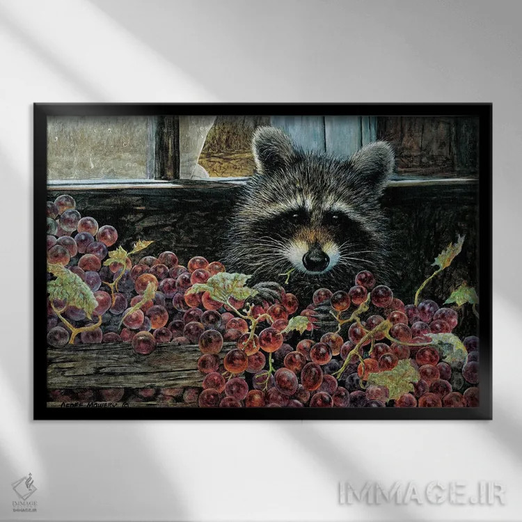 تابلو دکوراتیو راهزن برداشت محصول اثر جف مووری - نمای قابدار مشکی