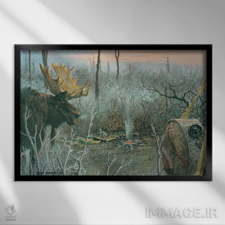 تابلو دکوراتیو مزاحم اثر جف مووری - نمای قابدار مشکی