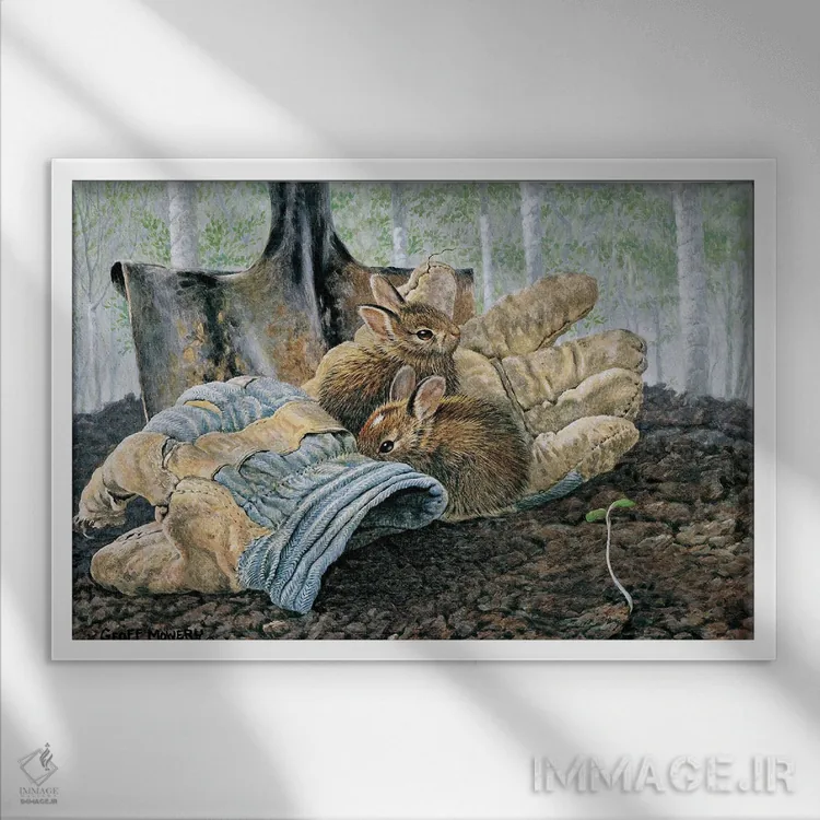 تابلو دکوراتیو در نهالستان اثر جف مووری - نمای قابدار سفید