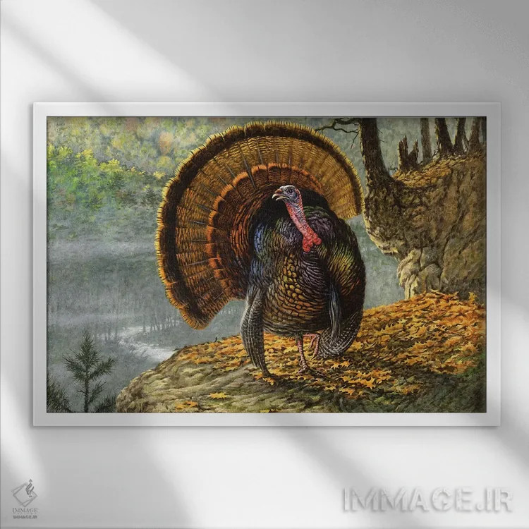 تابلو دکوراتیو درخشندگی طلایی اثر جف مووری - نمای قابدار سفید