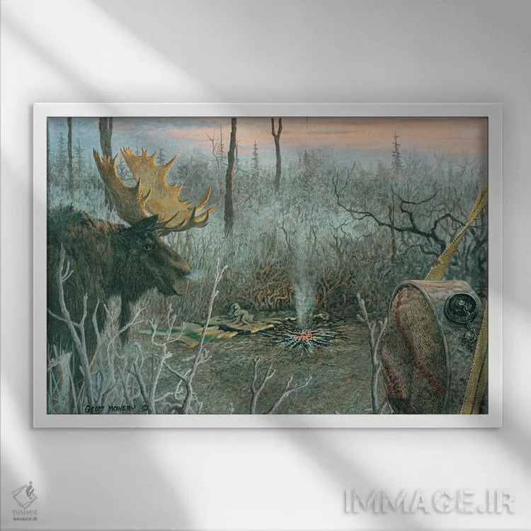 تابلو دکوراتیو مزاحم اثر جف مووری - نمای قابدار سفید