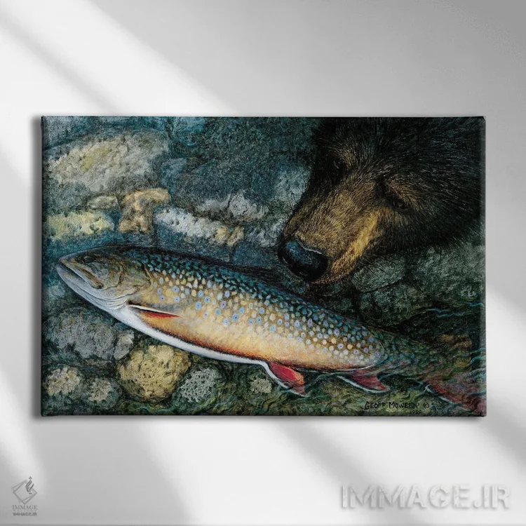 تابلو دکوراتیو کنار رودخانه اثر جف مووری - نمای روبهرو روی دیوار