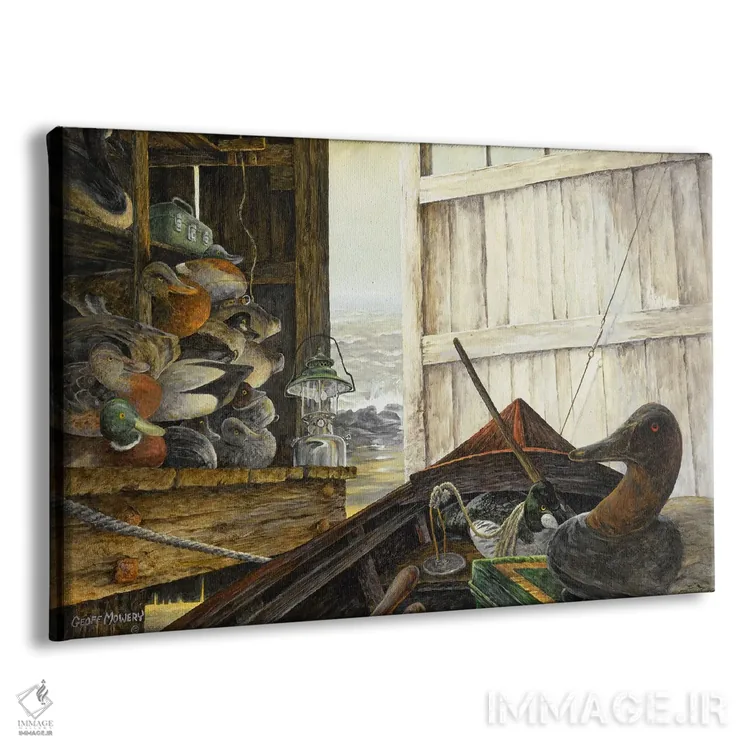 تابلو دکوراتیو خانه قایق اثر جف مووری - نمای پرسپکتیو محصول