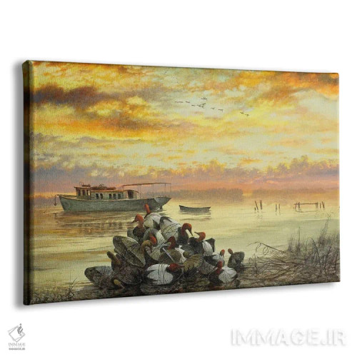 تابلو دکوراتیو غروب در چساپیک اثر جف مووری - نمای پرسپکتیو محصول