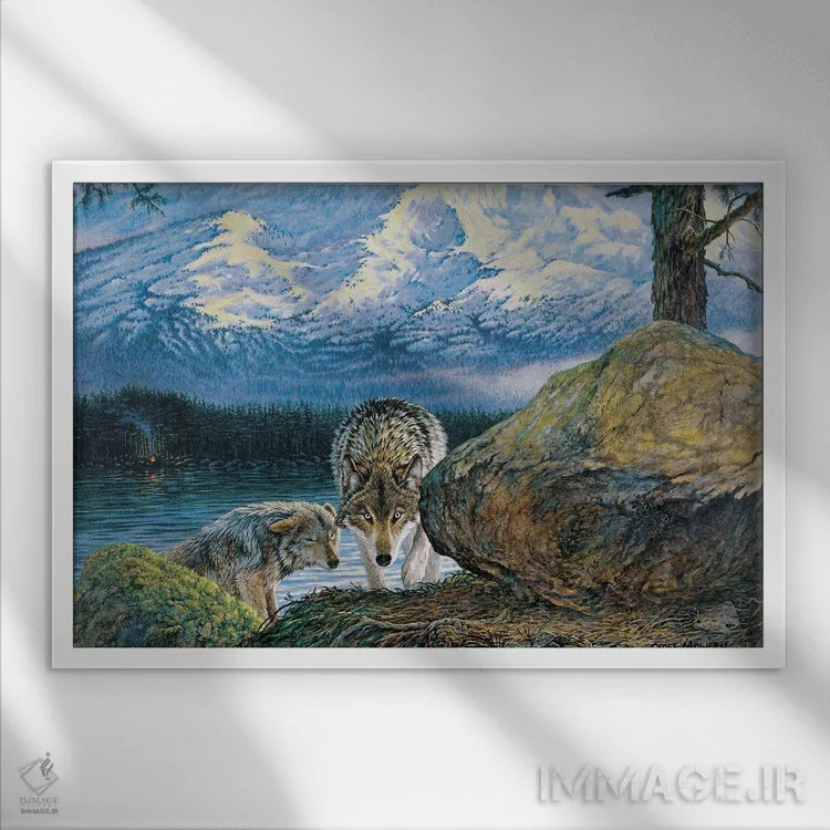 تابلو دکوراتیو کوه روح اثر جف مووری - نمای قابدار سفید