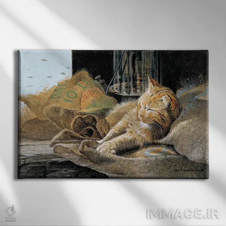 تابلو دکوراتیو رعد در انبار اثر جف مووری - نمای روبهرو روی دیوار