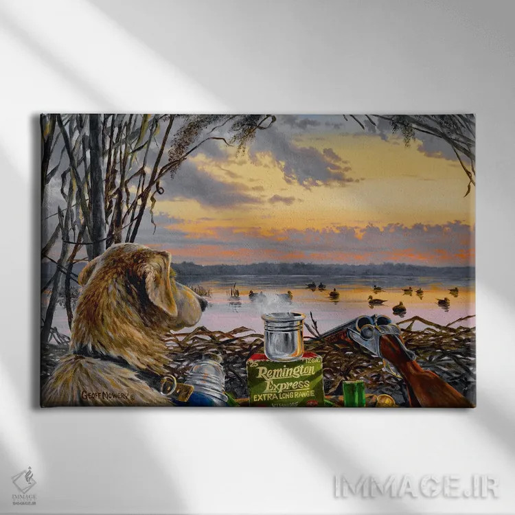 تابلو دکوراتیو نور نخستین اثر جف مووری - نمای روبهرو روی دیوار