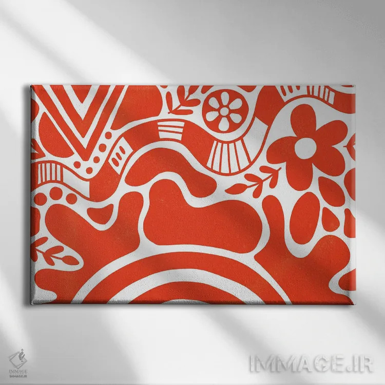 تابلو انتزاعی اولگا اثر سارا گون - نمای روبهرو روی دیوار