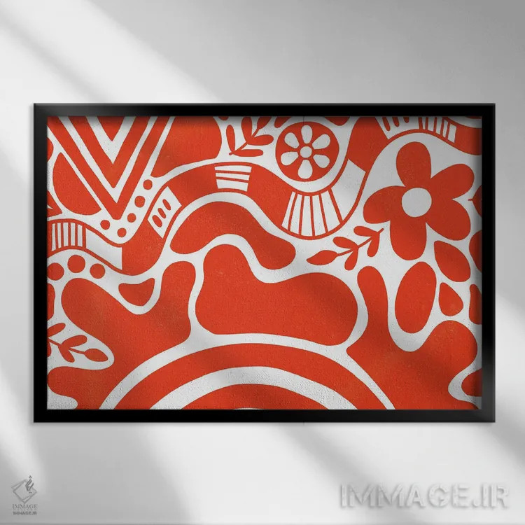 تابلو انتزاعی اولگا اثر سارا گون - نمای قابدار مشکی