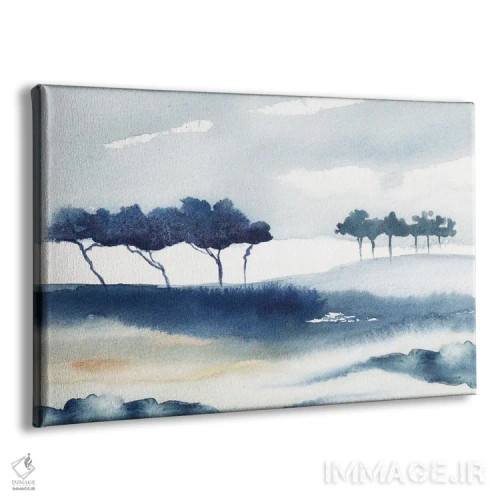 تابلو مینیمال منظره انتزاعی در زمستان اثر مارکو گونزالز - نمای پرسپکتیو محصول