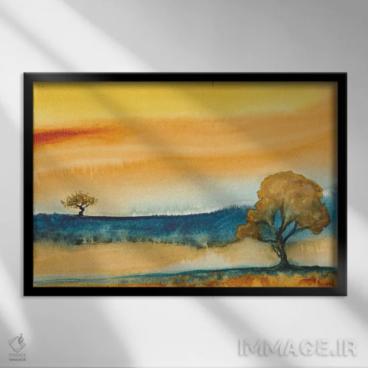 تابلو دکوراتیو نقاشی منظره دهم اثر مارکو گونزالز - نمای قابدار مشکی
