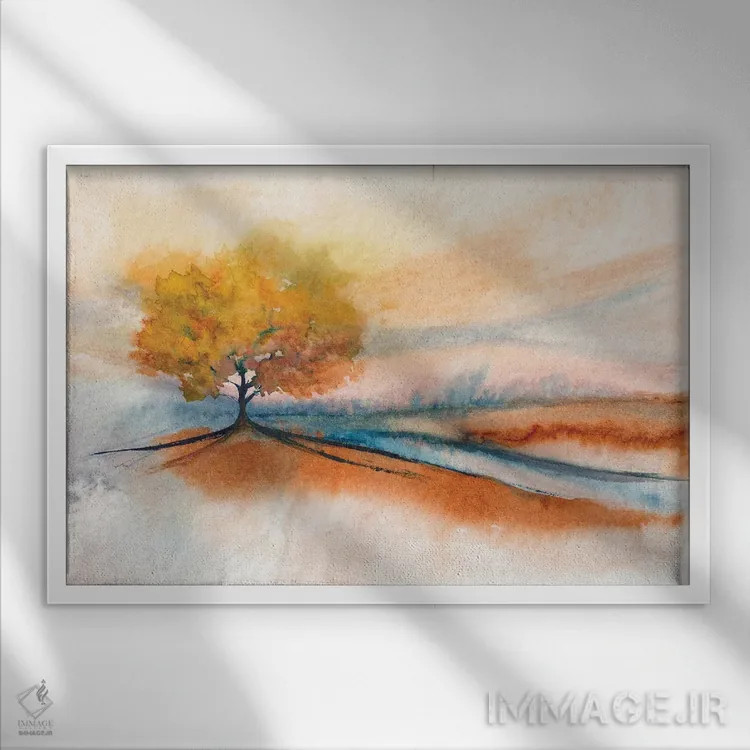 تابلو دکوراتیو نقاشی منظره نهم اثر مارکو گونزالز - نمای قابدار سفید