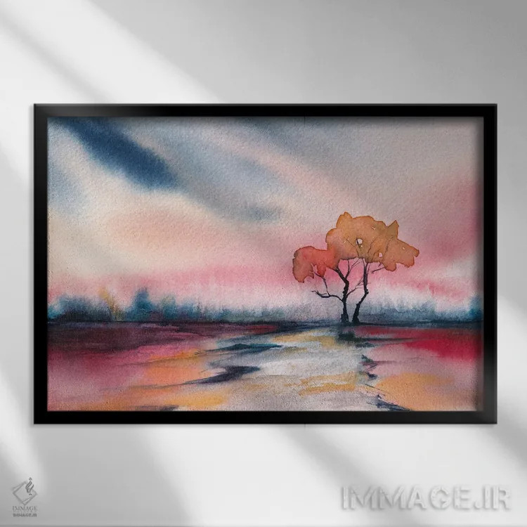 تابلو دکوراتیو نقاشی منظره یازدهم اثر مارکو گونزالز - نمای قابدار مشکی