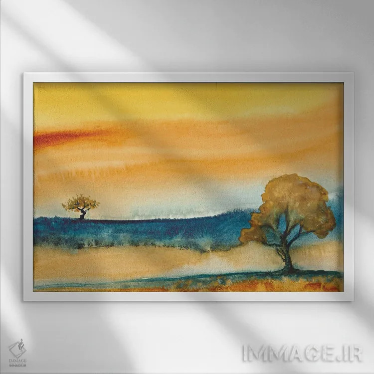 تابلو دکوراتیو نقاشی منظره دهم اثر مارکو گونزالز - نمای قابدار سفید