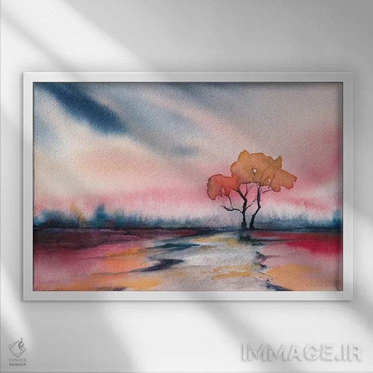 تابلو دکوراتیو نقاشی منظره یازدهم اثر مارکو گونزالز - نمای قابدار سفید