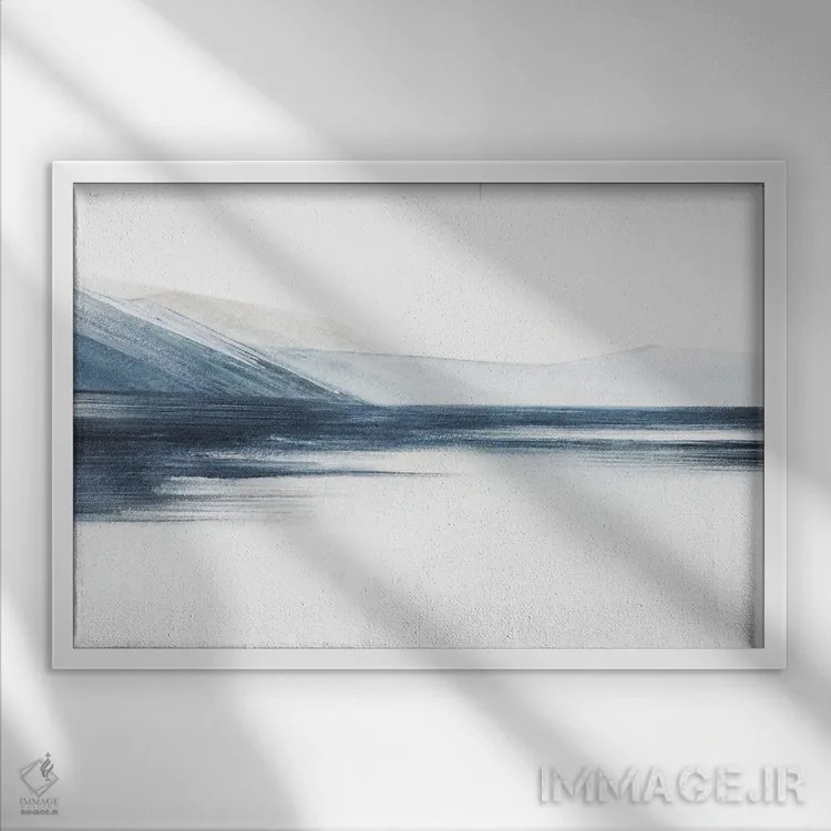 تابلو مینیمال کوه های زیبای مینیمال اثر مارکو گونزالز - نمای قابدار سفید