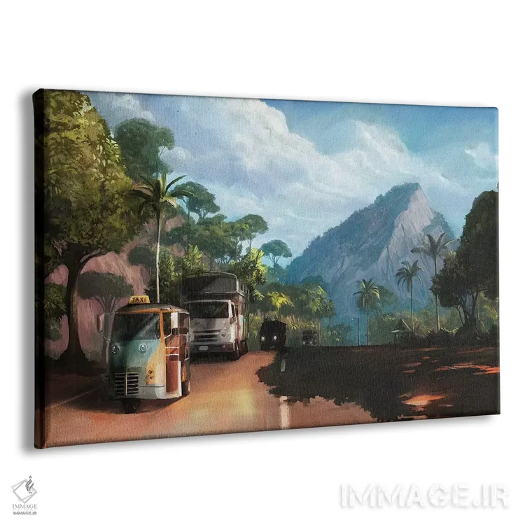 تابلو دکوراتیو ساعت شلوغی اثر استیو گود - نمای پرسپکتیو محصول